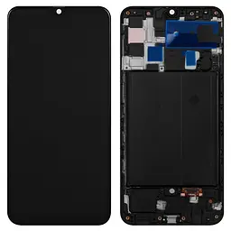 Дисплей для Samsung A505 Galaxy A50, чорний, з рамкою, High, (OLED)