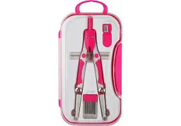 Циркуль Radius, з запасними грифелями та чинкою, Cool For School, рожевий CF81439