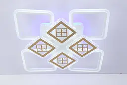 Люстра світлодіодна Valeso V K39930-4+4+1 WT+gold з пультом