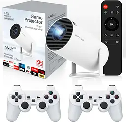 Проєктор із джойстиками Wireless M300 (HY 300) MAX Game Projector 2 in 1, Білий, домашній проєктор із іграми - мініатюра 7