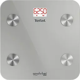 Ваги підлогові Tefal Goodvibes Life Bluetooth 160 кг AAAx3 в комплекті скло сірі