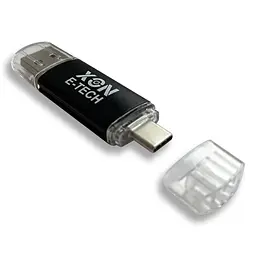 Флеш-накопичувач XON FlashDrive DuoConnect 256GB (USB 3.0 + USB Type-C) Чорний (FX3DX256MB 7584) - мініатюра 6