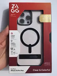 Чохол протиударний із підставкою ZAGG Gear4 Crystal Palace MagSafe для iPhone 16 Pro Max (6.9") Прозорий + Black - мініатюра 2
