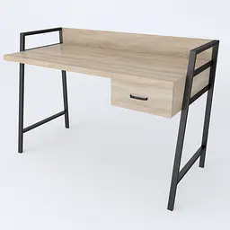 Письмовий стіл Ferrum-decor 750x1200x600 Чорний метал ДСП Дуб Сонома 32 мм (FRD-103446) - мініатюра 3