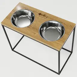 Hollky Base XL40 — миски на підставці для великих собак (2 × 1,8 л, висота 40 см) - мініатюра 9