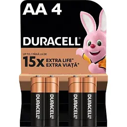 Батарейки Duracell 5014459 AA (LR6) 1.5V 4 шт (5000394076952)
