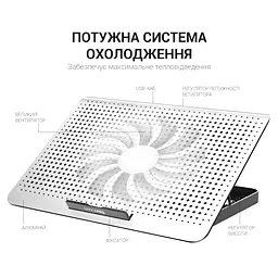 Охолоджувальна підставка для ноутбука OfficePro Silver (CP500S) - мініатюра 11