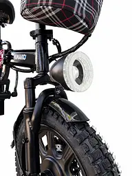 Електровелосипед Minako Mini 16" двомісний (1000W, 24Ah) + Пасажирське сидіння Чорний - мініатюра 7