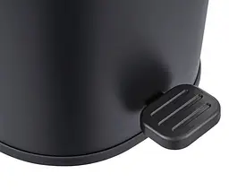 Відро для сміття з плавним закриттям овальне Zerix Prime-TC0105 5л Black ZX5902, Чорний матовий - мініатюра 2