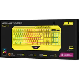 Клавіатура 2E Gaming KG315 RGB USB UA Yellow [2E-KG315UYW] [93934] - мініатюра 8