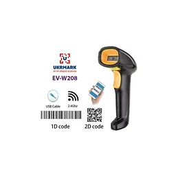 Сканер штрих-коду UKRMARK EV-W208 2D, wireless, USB (900564) - мініатюра 2