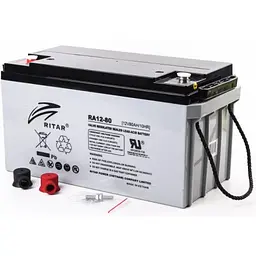 Батарея до ДБЖ Ritar AGM RA12-80, 12V-80Ah (RA12-80) - мініатюра 2