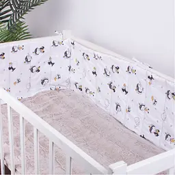 Борт в ліжечко MirSon Kids Time 18-0003 Pinokio захисний білий - мініатюра 3