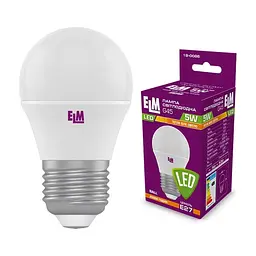 Лампочка ELM D45 5W PA10 E27 3000 (18-0086.)
