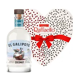 Набір: Лікер El Galipote Coconut 17% 0.7 л + Цукерки Raffaello 140 г