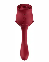 Вакуумний стимулятор клітора з вібрацією B - Series Joy Boss Series Rose бордовий - мініатюра 4