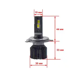 Світлодіодна лампа Cyclone Type-45 H4 H/L 6000K Cyclone (НФ-00001368) - мініатюра 3