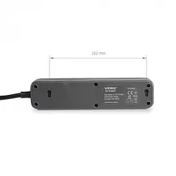 Мережевий подовжувач Videx Oncord з кнопкою з/з 3п 3 м 3x1.5 мм black (VF-PD33G-B) - мініатюра 10