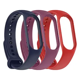 Комплект силіконових ремінців для фітнес браслетів Xiaomi Mi Band 5/6/7, Silicone, utility, зі зручною застібкою, на фітнес трекер та смарт годинник, ArmorStandart (ARM75069) - мініатюра 2