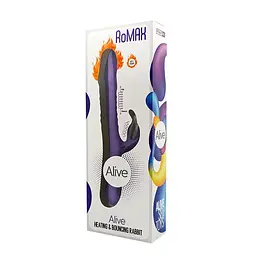 Вібратор-кролик з підігрівом і ротацією Alive RoMAX Purple - мініатюра 2