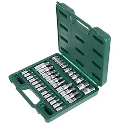 Набір торцевих головок Hans 1/2, 3/8, 1/4 внутрішній і зовнішній torx 34 предмети (9634Т) - мініатюра 5