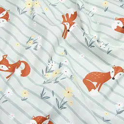 Дитяча постіль Cosas Fox CS3 без простирадла 110х140 см (FoxFlowersLineSky_140_2) - мініатюра 4