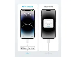 Кабель Lightning ANKER 322 USB Type-C to Lightning 1.8m Black (A81B6G11) - мініатюра 4