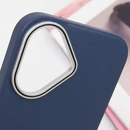 Чохол SGP PC+Leather with MagSafe для Apple iPhone 16 Plus (6.7) Blue - мініатюра 4