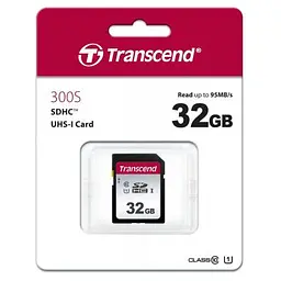 Карта пам'яті Transcend 32GB SDHC class 10 UHS-I U1 (TS32GSDC300S) - мініатюра 2