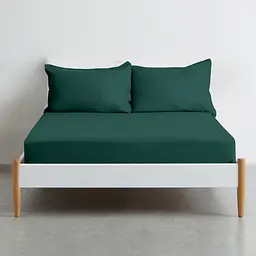 Простирадло полуторне Cosas Dark Green 155х240 см (Ranfors91_GreenDark_155s) - мініатюра 3