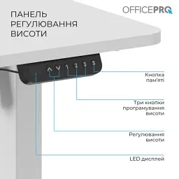 Комп'ютерний стіл OfficePro ODE1670W White (ODE1670W) - мініатюра 5