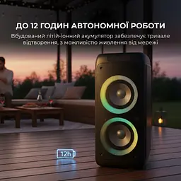 Портативна колонка Sharp Party Speaker PS-949 Black - мініатюра 10