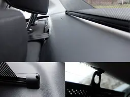 Шторка сонцезахисна ролет на заднє скло Carlife 100 x 57 cм (Сітка Чорна з двох боків) SS100 - мініатюра 4