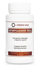 Природний йод 60 капсул при порушеннях функцій щитоподібної залози Грін-Віза - мініатюра 1