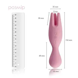 Подвійний вібратор для чутливих зон Svakom Nymph Pale Pink - мініатюра 2