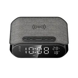 Бездротова зарядка з годинником HAVIT W3040 15W Black HAVIT (28310-000) - мініатюра 2