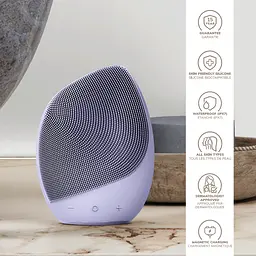 Електронна звукова щітка для обличчя GESKE Sonic Facial Brush 5 в 1 фіолетова - мініатюра 6