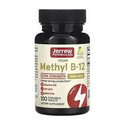 Метил B12 и метилфолат Methyl B12 & Methyl Folate 1000 mcg - 100 chewable tabs Lemon