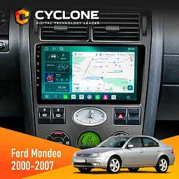 Штатна магнітола Ford Mondeo 2000-2007 Cyclone C9-013 4x64 DSP 4G Cyclone (НФ-00007230)