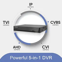 DVR відеореєстратор 8-канальний 5MP Lite з підтримкою CVI, TVI, AHD, IP та H.265+ - мініатюра 5
