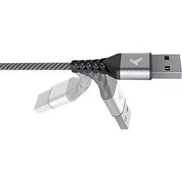 Дата кабель USB 2.0 AM to Micro 5P 1.0m Flex Gray Pixus (4897058531145) - мініатюра 3