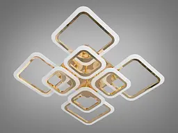 Люстра стельова LED Diasha A8060/4+4G 110W, золото, 59 см, димер, для дому та офісу - мініатюра 3