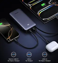 Повербанк Ugreen PB536, 45W чорний 20000 mAh - мініатюра 9