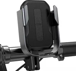 Мото-велотримач для смартфона Baseus Armor Motorcle holder SUKJA-01 Black - мініатюра 5