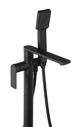 Змішувач для ванни Corsan Trino black mat підлоговий CMB7159BL Чорний матовий - мініатюра 3