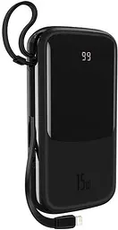 Зовнішній акумулятор Baseus PPQD-F01 Qpow 20000 mAh 15w із кабелем iPhone чорний - мініатюра 3