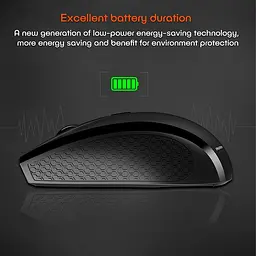 Миша MeeTion Wireless Mouse 2.4G MT-R560 бездротова чорна - мініатюра 6