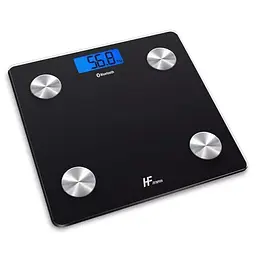 Ваги для підлоги HFitness 8028-B 180 кг Bluetooth IBM Цифрові розумні ваги для ваги тіла Чорний - мініатюра 4