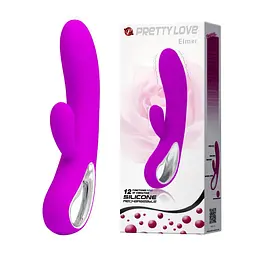 Вібратор-кролик Pretty Love Elmer 21 см фіолетовий - мініатюра 2