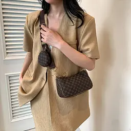 Сумочка через плече із еко-шкіри Lilly P4-7015DB темно коричнева - мініатюра 4
